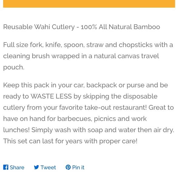 🎁 5/$25! TWO Wahi Reusable Cutlery Sets - Picture 4 of 6